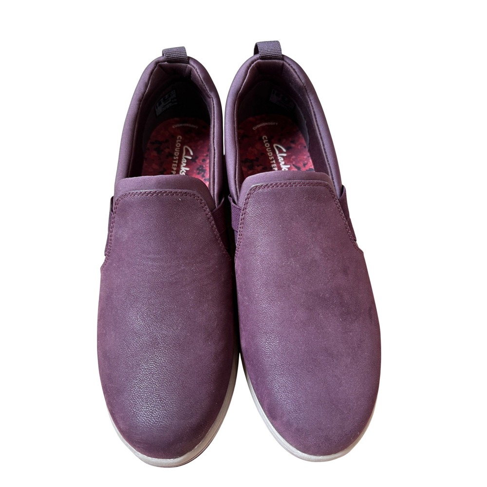 Clarks Cloudsteppers Breeze Bali Burgundy Slip On Loafers Womens 8.5 M 26168942 - Picture 2 of 9